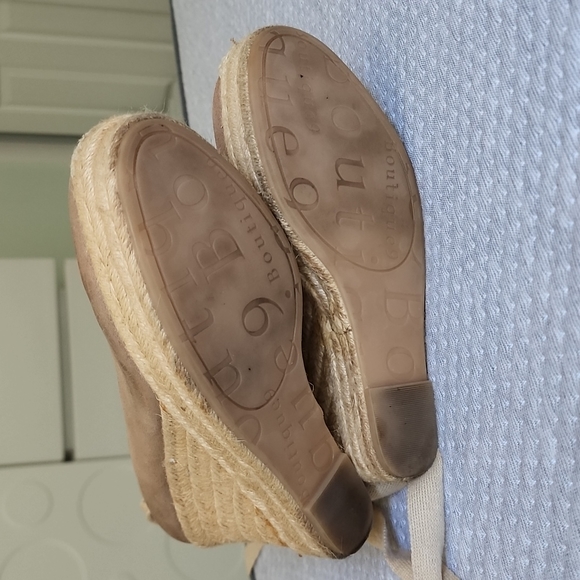 Boutique 9 Marcello wedge platform pumps ankle wrap sandals - Picture 5 of 7